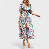 Clara – Elegante Vestido Midi Floral