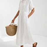 Lysandra — Vestido camisero fluido de verano