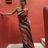 Vestido Maxi de Cuello Halter – Vestido Fluido de Silueta Resort para Mujeres
