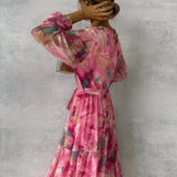 Vestido Maxi de Noche de Verano con Estampado Floral