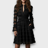 Carolina – Vestido Midi Transparente con Flecos