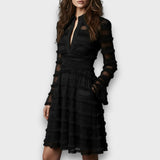 Carolina – Vestido Midi Transparente con Flecos