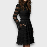 Carolina – Vestido Midi Transparente con Flecos