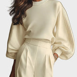 Selena – conjunto de canalé con pantalones anchos