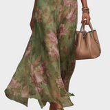 Mercedes - Elegante Vestido Maxi Halter con Flores