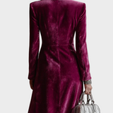 Vera - Vestido Blazer de Terciopelo Maxi