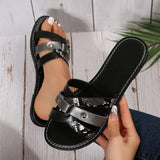 Sandalias cruzadas de leopardo