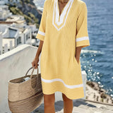 Klara™ | Vestido ligero a rayas con escote en V