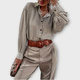 Ashley - Blusa de manga larga de estilo vintage