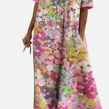 Elena | Vestido midi floral suelto y ligero