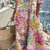 Elena | Vestido midi floral suelto y ligero