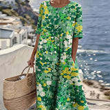 Elena | Vestido midi floral suelto y ligero