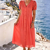 Sara | Vestido midi floral suelto y ligero