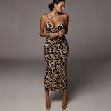 Leopardo | Chal sexy con estampado de leopardo y tirantes delgados