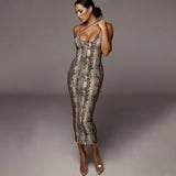 Leopardo | Chal sexy con estampado de leopardo y tirantes delgados