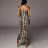 Leopardo | Chal sexy con estampado de leopardo y tirantes delgados