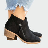 Botas ortopédicas de cuero premium con tacón para invierno
