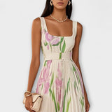 Penélope™ | Vestido maxi de gasa con flores