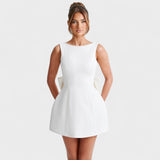 Carrie - Vestido mini con perlas