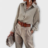 Ashley - Blusa de manga larga de estilo vintage