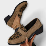 Zapatos elegantes para mujer con estampado de leopardo