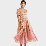 Vestido Vasariná Valentina Floral Coral