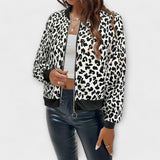 Raquel - Modelo Elegante de Chaqueta con Estampado de Leopardo