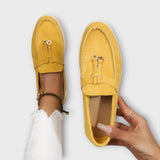 Mocasines inalámbricos para mujer con cinta decorativa