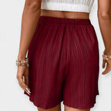 Pantalones Cortos Elegantes con Pliegues