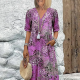 Lia | Vestido Midi Femenino de Tela Ligera
