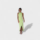 Camila - Vestido largo con detalles drapeados