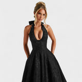 Effie - Vestido midi texturizado con escote en V