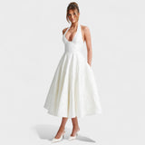 Effie - Vestido midi con escote en V