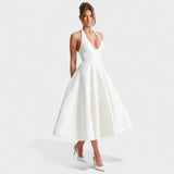 Effie - Vestido midi con escote en V