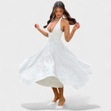 Effie - Vestido midi con escote en V