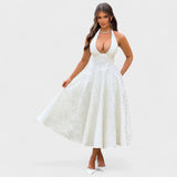 Effie - Vestido midi con escote en V