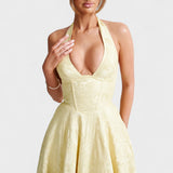 Effie - Vestido midi texturizado con escote en V