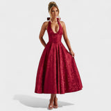 Effie - Vestido midi con escote en V