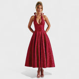 Effie - Vestido midi con escote en V