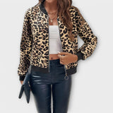 Raquel - Modelo Elegante de Chaqueta con Estampado de Leopardo