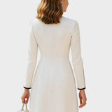 Ksenia – vestido midi de contraste
