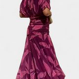Teresa - Vestido largo floral con escote en V