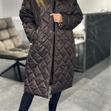 Beata | Abrigo acolchado reversible con forro de leopardo