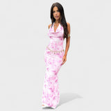 Mara™ | vestido floral rosa