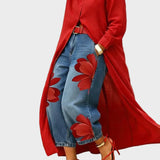 Daniella - Vestido de lino & Conjunto de jeans florales