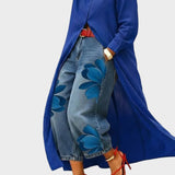 Daniella - Vestido de lino & Conjunto de jeans florales