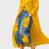 Daniella - Vestido de lino & Conjunto de jeans florales