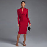 Samara | Vestido de manga larga con escote en V