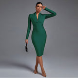 Samara | Vestido de manga larga con escote en V
