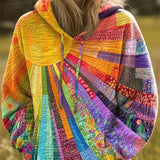 Tamara - Sudadera Boho Colorida con Motivos de Costura